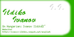 ildiko ivanov business card